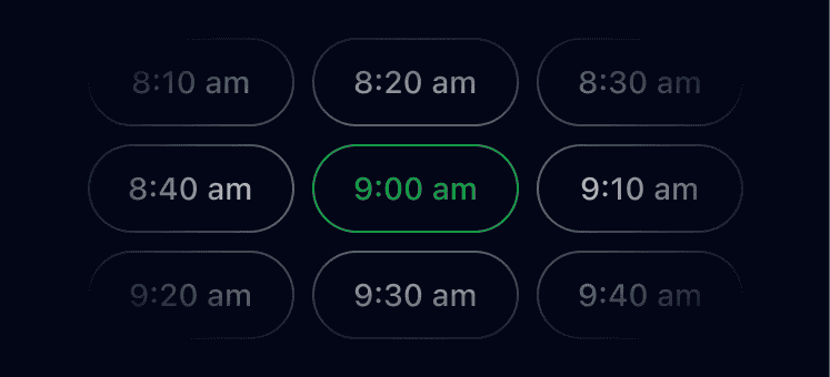 Book a time that fits your Tuesday