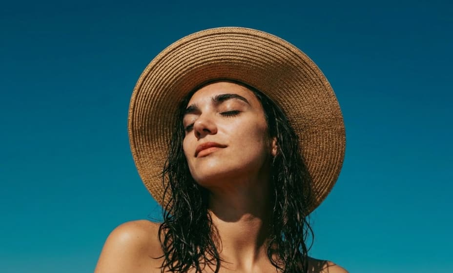 Person reviewing health data on tablet