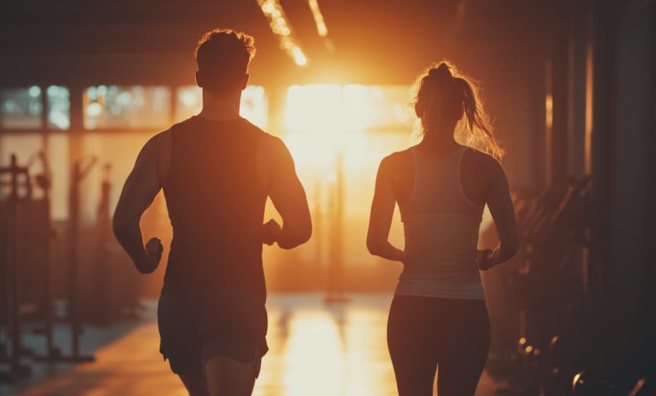 Person confidently walking outdoors